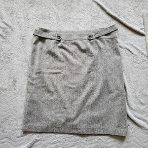 Gray Knee-Length Stretchy Pencil Skirt By Conrad C. Collection Size 16